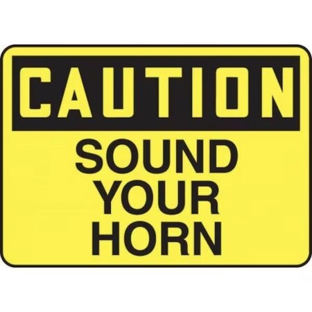 Accuform OSHA CAUTION Safety Sign SOUND HORN MVHR612XL MVHR612XL